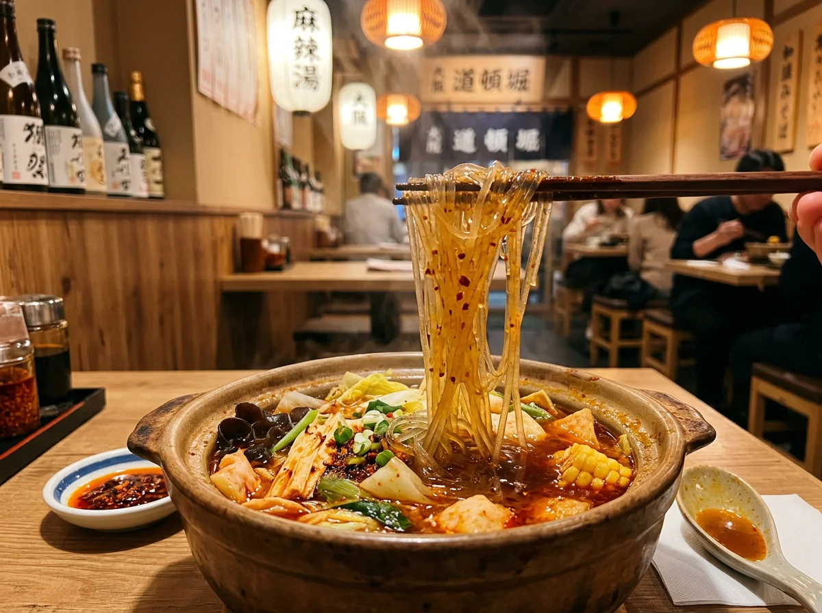 흰 그릇에 담긴 알록달록한 채소, 버섯, 두부, 당면 재료